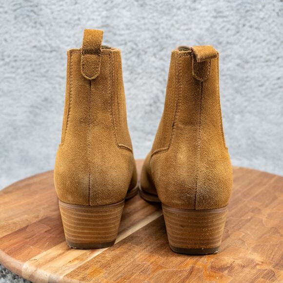 Marc Fisher Yarita Women Size 9.5M Brown Suede Pull On Pointed Toe Ankle Bootie - Picture 4 of 6